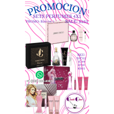 Ahorra con nuestros sets de perfumes para mujer en promoción 4x1