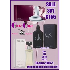 Calvin Klein Promoción De Perfumes W/M 3X1