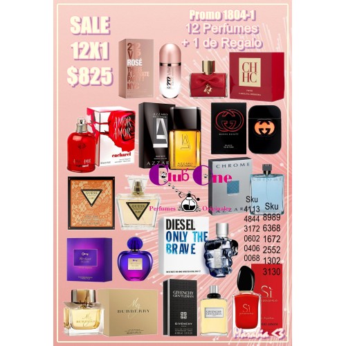 Promoción 12 Perfumes +1 de regalo Promoción 12 Perfumes +1 de regalo