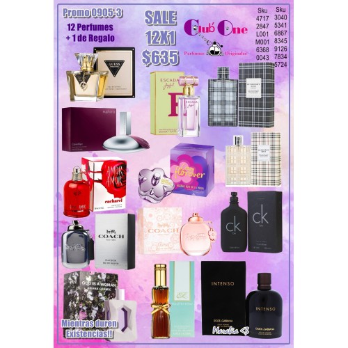 Promocion De Perfumes 12X1 +1 Gratis