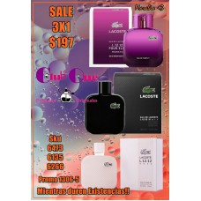 Lacoste W/M Promoción De Perfumes 3X1