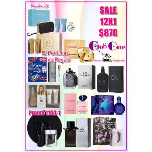 Promoción de Perfumes 12X1 +1 Gratis