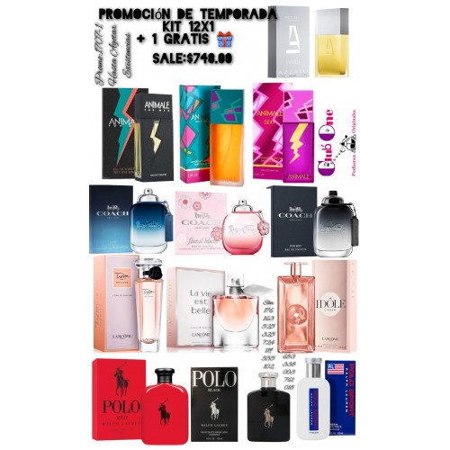 Promoción De Temporada Kit 12X1 +1 Perfume Gratis Promoción De Temporada Kit 12X1 +1 Perfume Gratis