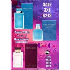Dolce And Gabbana W/M Promoción De Perfumes 3X1