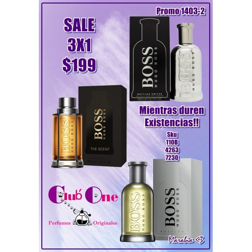 Hugo Boss Promoción 3x1