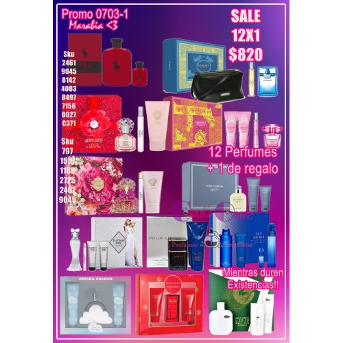 Set de Perfume Promoción 12X1 Set de Perfume Promoción 12X1