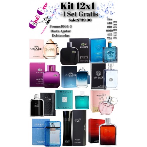 Promoción 12X1 +1 Set Gratis